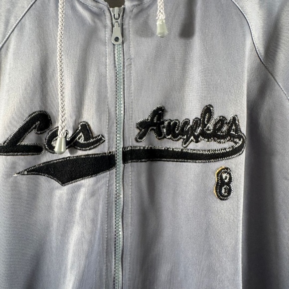Vintage Y2K Los Angeles Zip Hoodie | Grey | Size M - Picture 11 of 15